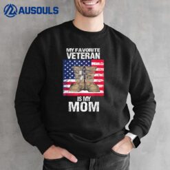 Veteran Mom Proud Son Kids Veterans Day US Veteran Mother Sweatshirt