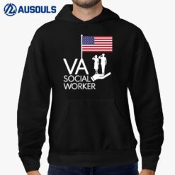 Veterans saluting the Flag supported by VA Social Workers Hoodie