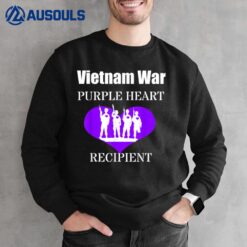 Vietnam War Purple Heart Recipient Veterans Memorial Sweatshirt