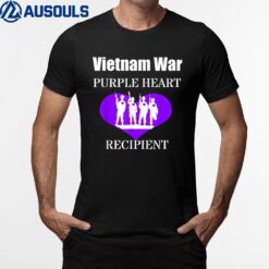 Vietnam War Purple Heart Recipient Veterans Memorial T-Shirt