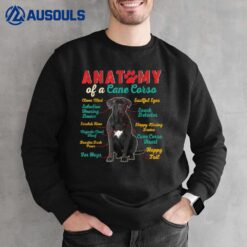 Vintage Anatomy Of A Cane Corso Funny Dog Owner Lover Family Sweatshirt