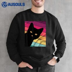 Vintage  Cat Black Sweatshirt