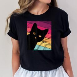 Vintage  Cat Black T-Shirt