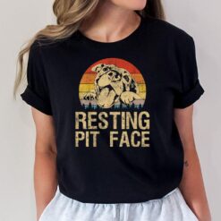 Vintage Pitbull Resting Pit Face - Funny Pitbull Lovers T-Shirt