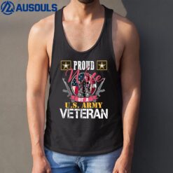 Vintage Proud Wife Of A U.S. Army Veteran Gift Tank Top