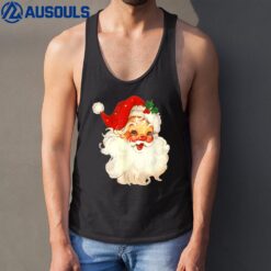 Vintage Red Santa Claus Christmas Tank Top