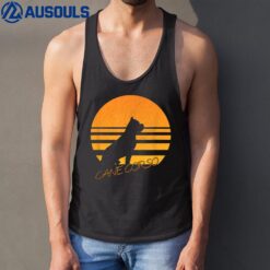 Vintage Retro Cane Corso Silhouette Sun Dog Lover Tank Top