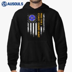 Vintage USA Flag Proud To Be A US Coast Guard Veteran Aunt Hoodie