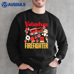 Volunteer Firefighter Fire Truck Design Sweatshirt