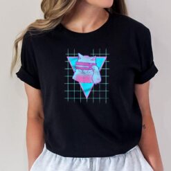 Vr Virtual Reality Vaporwave Funny Cat T-Shirt