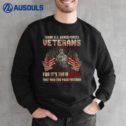 War Veterans  Gift Thank U.S. Armed Forces Veterans Sweatshirt