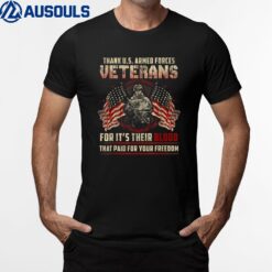 War Veterans  Gift Thank U.S. Armed Forces Veterans T-Shirt