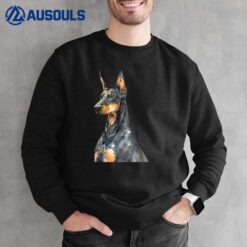 Watercolor Portrait Doberman Pinscher For Dog Owners Sweatshirt