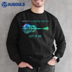 Watercolor Tree Sky There Will Be an Answer Let It Be Guitar Sweatshirt