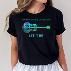 Watercolor Tree Sky There Will Be an Answer Let It Be Guitar T-Shirt