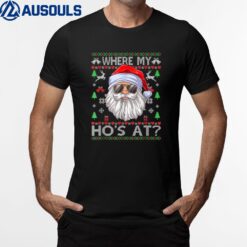 Where My Hos At Christmas T-Shirt