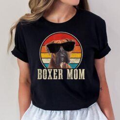 Womens Boxer Mom Vintage Funny Boxer Dog Owner T-Shirt