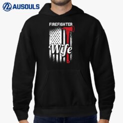 Womens Fireman Department Thin Red Line - Firefighter Wife Hoodie