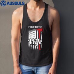 Womens Fireman Department Thin Red Line - Firefighter Wife Tank Top