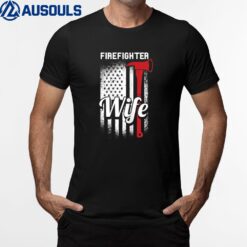 Womens Fireman Department Thin Red Line - Firefighter Wife T-Shirt