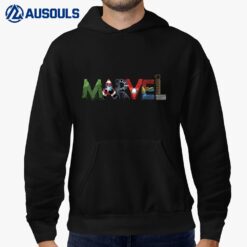 Womens Marvel Avengers Character Text Portrait Hoodie