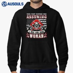 Womens Your First Mistake Was Assuming Funny Firefighter Women Hoodie