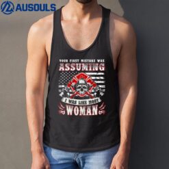 Womens Your First Mistake Was Assuming Funny Firefighter Women Tank Top