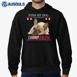 even my dog is waiting for trump 2024 Hoodie