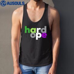 Hard Nope Aroace Pride LGBTQ  Aro Ace Aromantic Asexual Tank Top