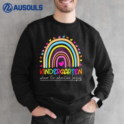 kindergarten rainbow teacher Welcome Back To School Teacher Sweatshirt