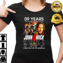 09 Years John Wick Chapter 4 2014 - 2023 Thank You For The Memories T-Shirt