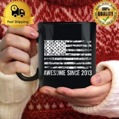 10Th Birthday Vintage Usa Flag Awesome Since 2013 Mug