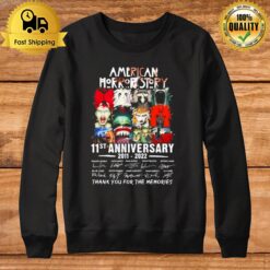 11St Anniversary Of American Horror Story 2011 2022 Signatures Thank You For The Memories Sweatshirt