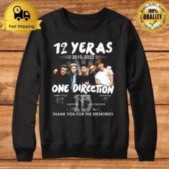 12 Years Of One Direction Signature Thank You For The Memories Sweatshirt