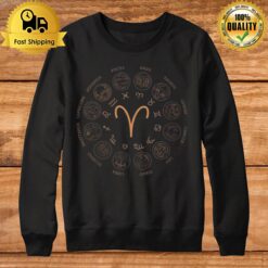 12 Zodiac Signs Aries Zodiac Design Sweatshirt