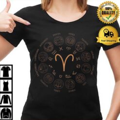 12 Zodiac Signs Aries Zodiac Design T-Shirt