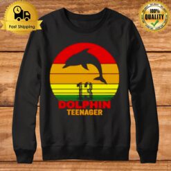 13 Dolphin Teenager Vintage Sweatshirt