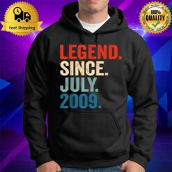 13 Years Old Gifts Legend Since July 2009 13Th Birthday Boy Hoodie