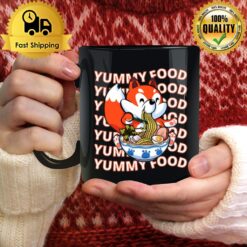 Food Lover Back To School Cute Fox Love Ramen Noodle Mug