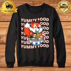 Food Lover Back To School Cute Fox Love Ramen Noodle Sweatshirt