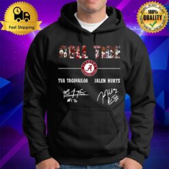 Football Anniversary Roll Tide Tua Tagovailoa Jalen Hurts Alabamao Crimsonj Tiden Hoodie