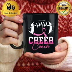 Football Cheer Coach Pink Ribbon Breast Cancer Awareness Mug