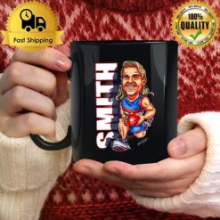 Football Player Bailey Smith Cartoon Western Bulldogs Mug