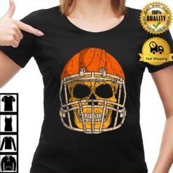 Football Player Skull Trick Or Treat Halloween T-Shirt