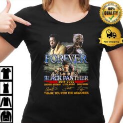 Forever Black Panther Ii 2018 2022 Thank You For The Memories Signatures T-Shirt