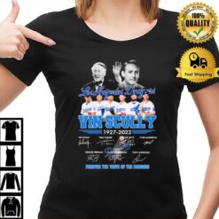 Forever The Voice Of The Dodgers Vin Scully 1927 2022 Signatures T-Shirt