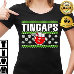 Fort Wayne Tincaps Snowflake Ugly Christmas T-Shirt