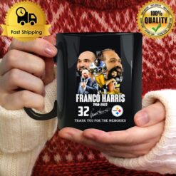 Franco Harris 1950 2022 Thank You For The Memories Signatures Mug