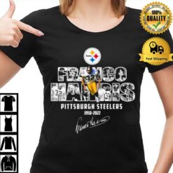 Franco Harris Pittsburgh Steelers 1950 2022 Signatures T-Shirt