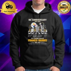 Franco Harris Pittsburgh Steelers 1950 2022 Thank You For The Memories Signatures Hoodie
